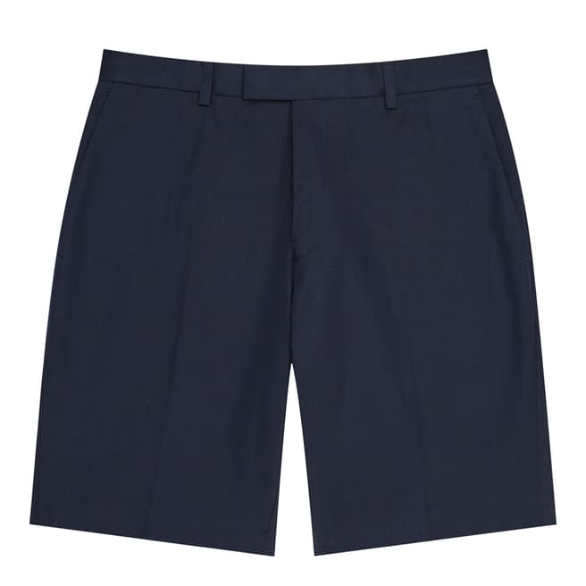 Reiss Navy Cotton Montgomery Shorts