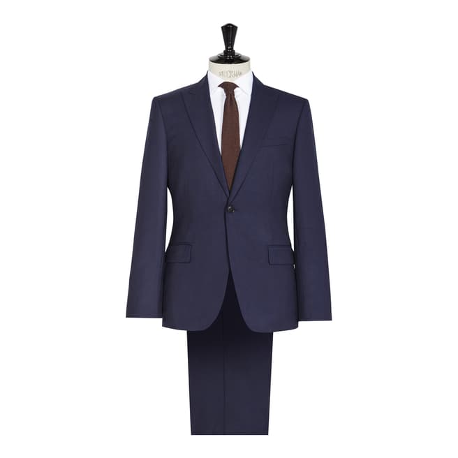 Reiss Navy Wool Blend Two Piece Daniel Suit