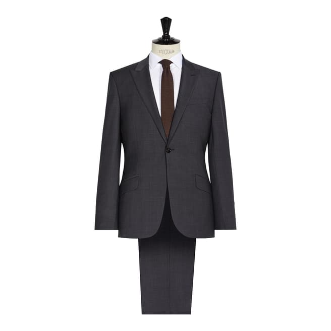 Reiss Dark Grey Wool Blend Modern Fit Gaffer Suit