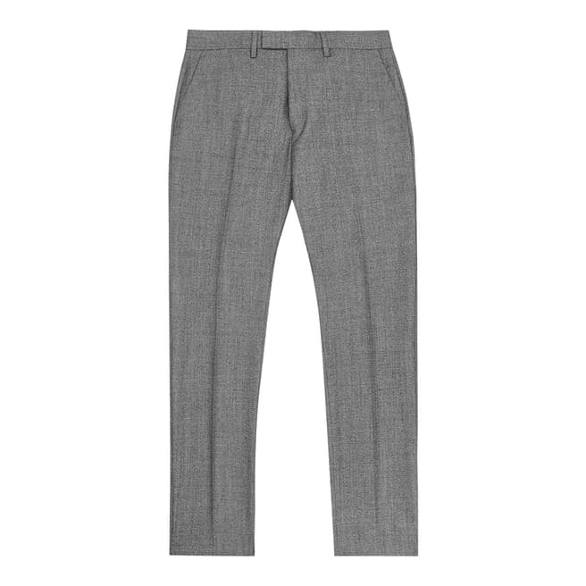 Reiss Grey Wool Blend Slim Fit Suit Trousers