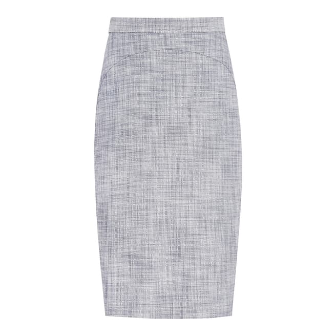 Reiss Grey/Blue Remi Tailored Skirt