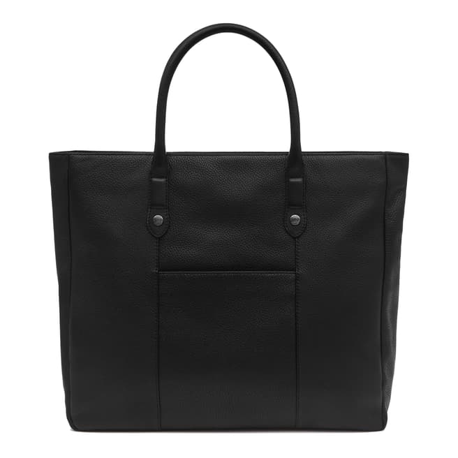 Reiss Black Leather Tote Bag