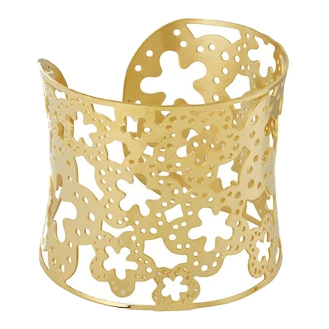Chloe by Liv Oliver Gold Cut Out Flower Cuff
