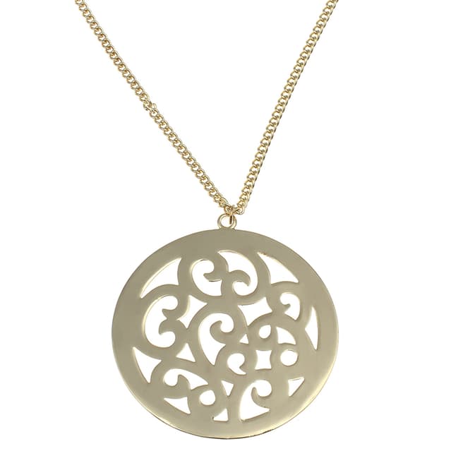 Chloe Collection by Liv Oliver Gold Disc Necklace