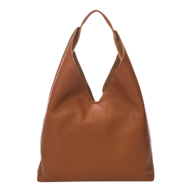 Massimo Castelli Tan Leather Handbag