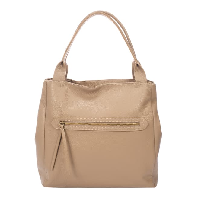 Markese Camel Leather Handbag