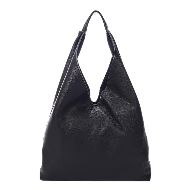 Massimo Castelli Black Leather Handbag
