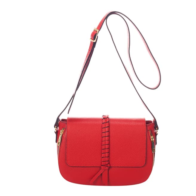 Lisa Minardi Red Leather Crossbody Bag