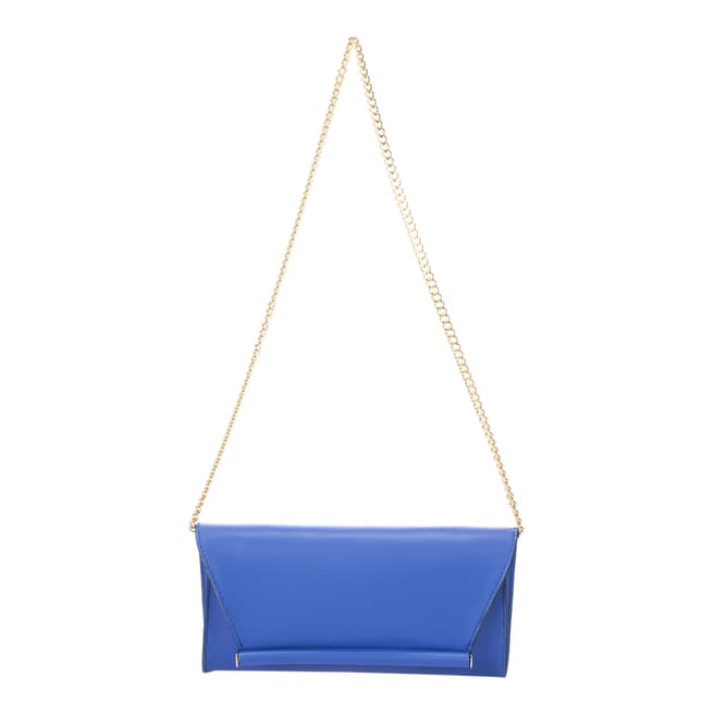 Massimo Castelli Blue Leather Shoulder Bag