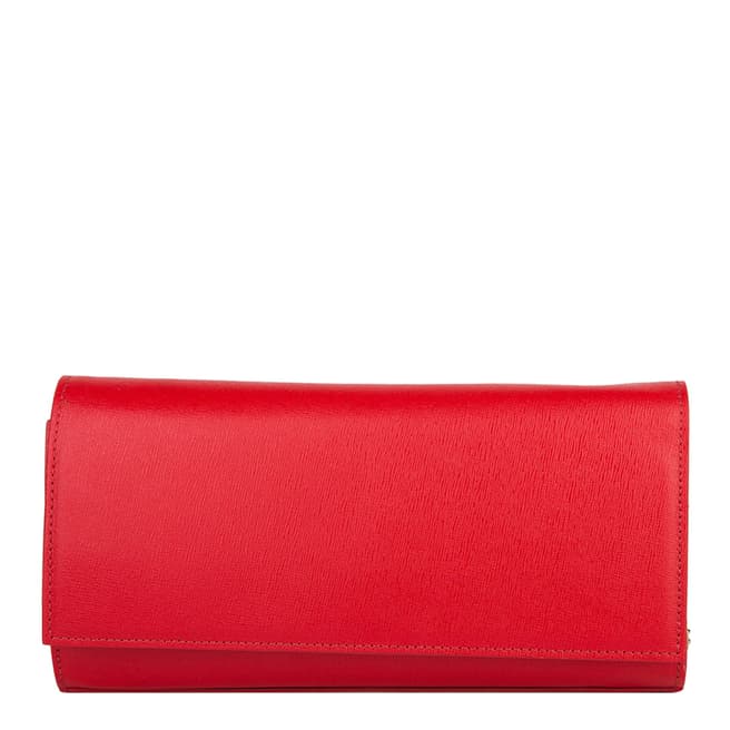 Giulia Monti Red Leather Clutch Bag
