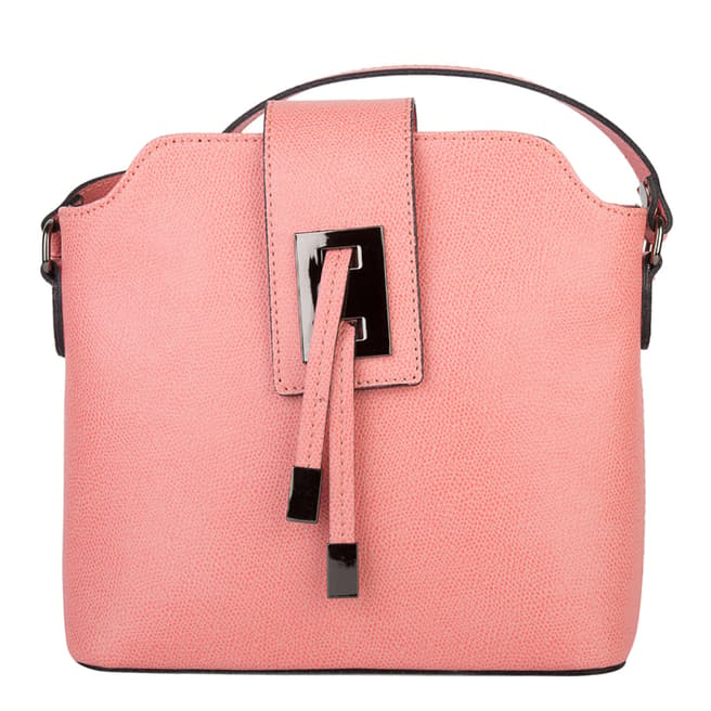 Giulia Monti Pink Leather Shoulder Bag
