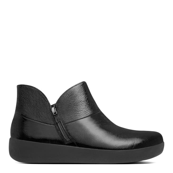 FitFlop Black Supermod Leather Ankle Boots