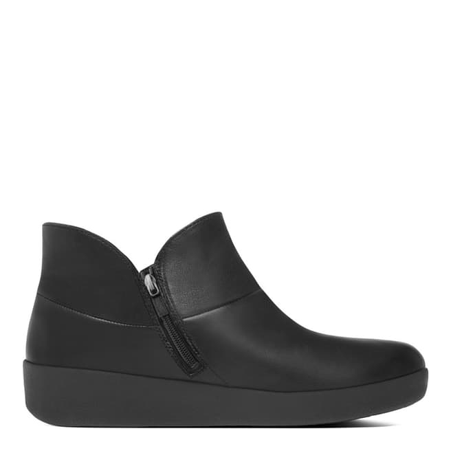 FitFlop All Black C69 Supermod Leather Ankle Boots