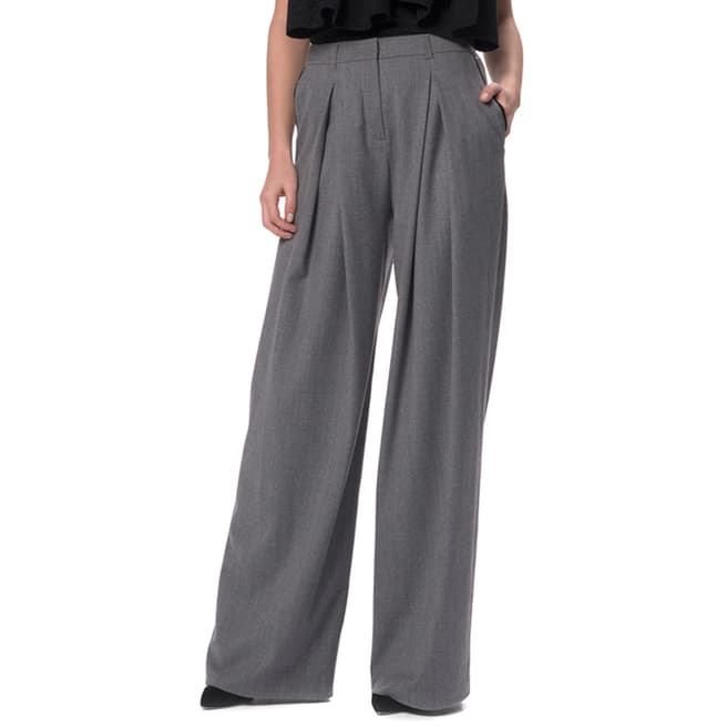 WTR London Grey Victoria Lace Binding Trousers