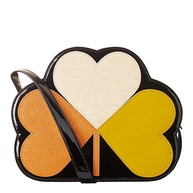 Orla Kiely Multi Love Heart Small Clover Applique  Sling Bag