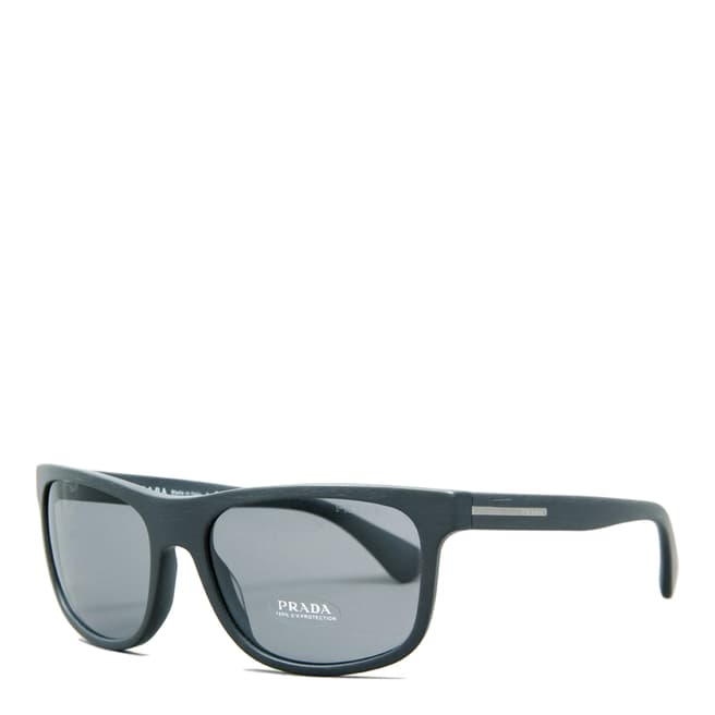Prada Men's Matte Brushed Grey Sunglasses 60mm