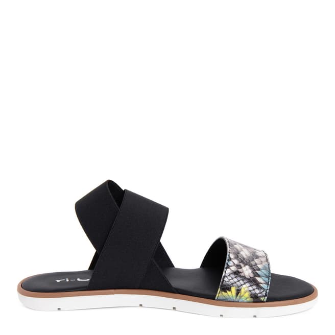 Ri-Belle Snake and Floral Print Elasticated Cross Over Sandals
