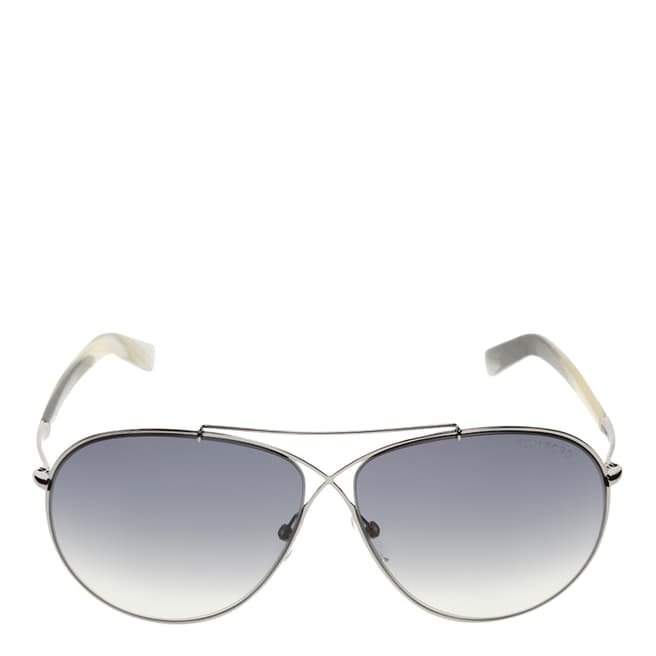Tom Ford Women's Eva Matte Silver/Graduated Smoke Sunglasses 61mm