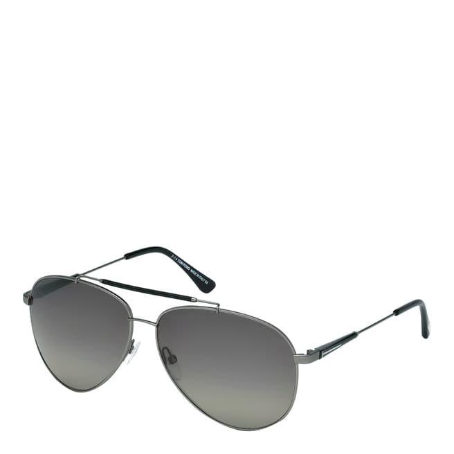 Tom Ford Men's Rick Light Nickel/Polarised Smoke Sunglasses 60mm