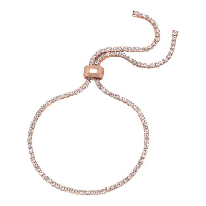 Chloe Collection by Liv Oliver Rose Gold Adjustable Crystal Bracelet