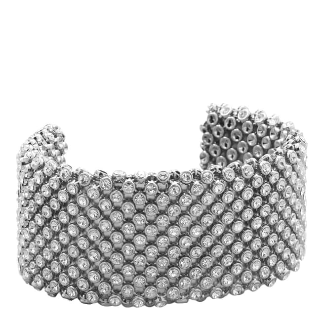 Liv Oliver Silver Crystal Embellished Bracelet
