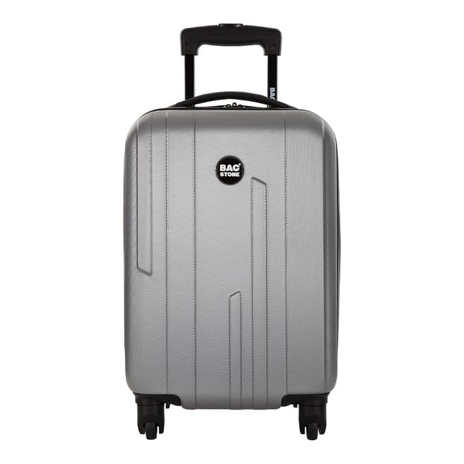 Bagstone Silver Large Spinner Suitcase 66cm