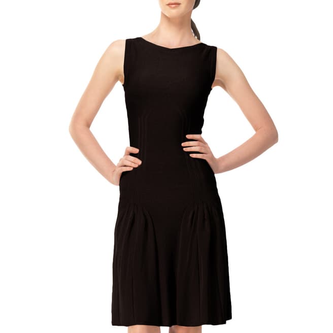 Leon Max Collection Black Knitted Hip Detail Dress