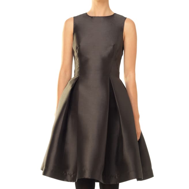 Leon Max Collection Black Sleeveless Pleated Dress