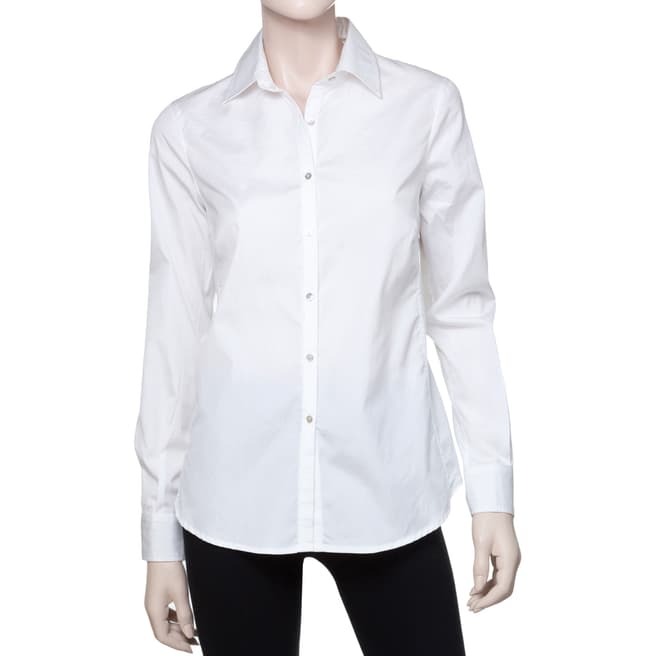 Leon Max Collection White Slim Fitting Shirt