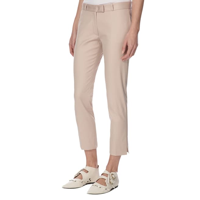 Joseph Light Pink Cotton Stretch Cropped Trousers