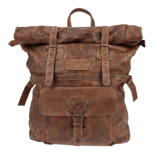 Norton Tan Leather Backpack