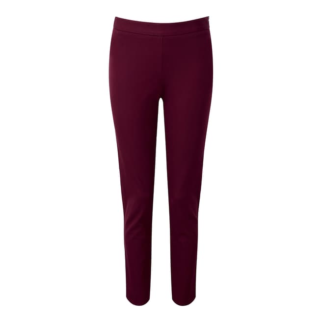 Pure Collection Red Cotton Stretch Crop Trousers