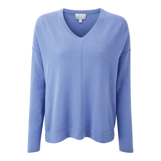 Pure Collection Cashmere Relaxed V Neck Sweater
