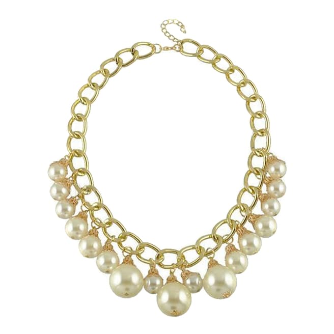 White label by Liv Oliver Gold Pearl Drop Necklace