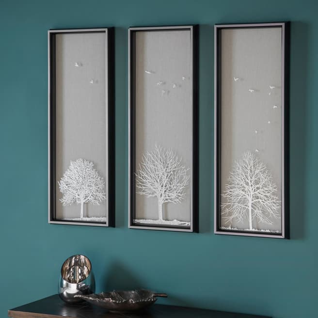 Gallery Living Autumn Tree Trio Framed Art 35x94cm