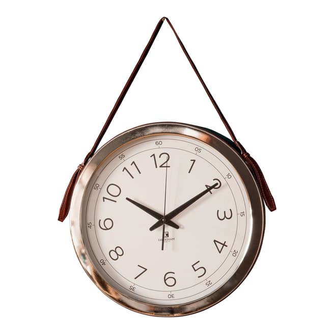 Gallery Living Yalding Clock with Faux Leather Strap