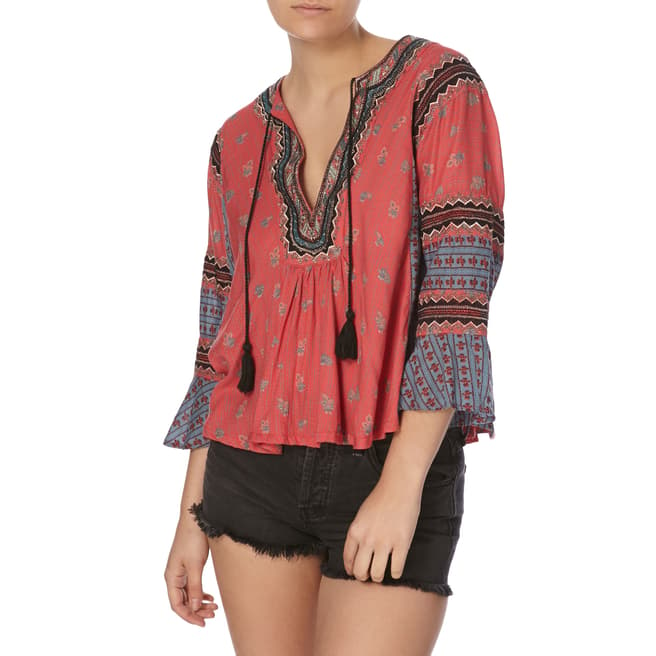 Free People Red But I Like It Top