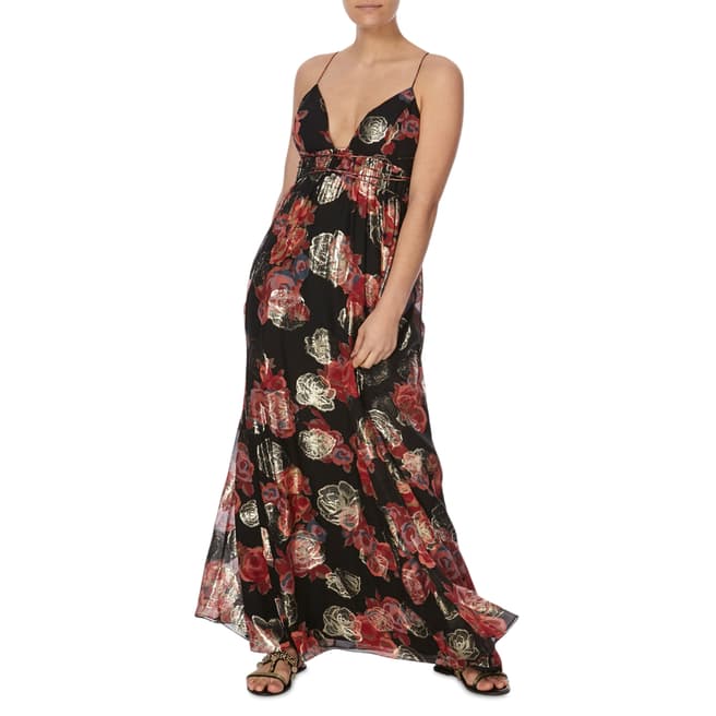 Free People Black Party Shadows Gown