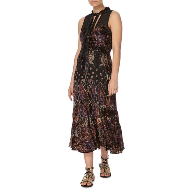 Free People Black Combo Hands To Hold Maxi Dress