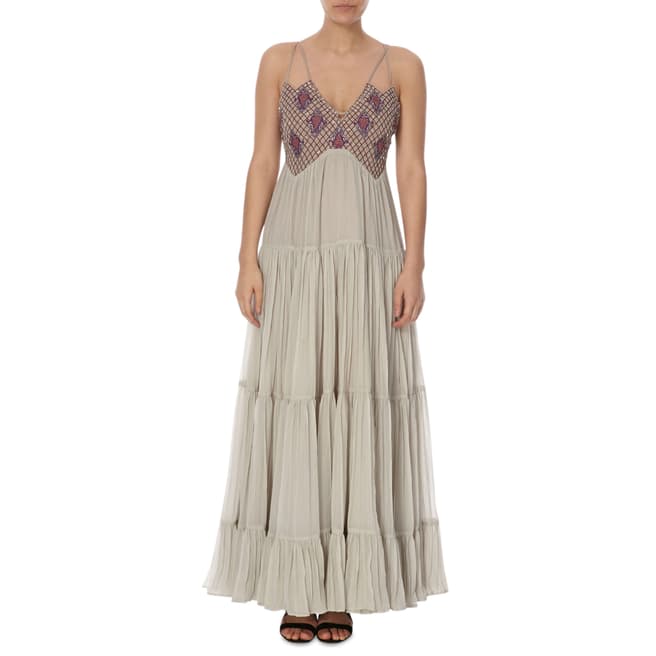 Free People Silver Lost In A Dream Maxi Dress