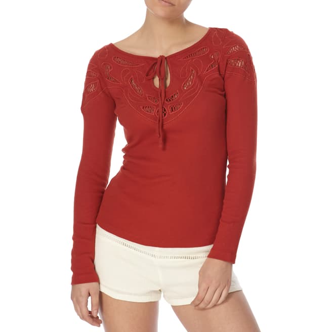 Free People Red With Love Tee