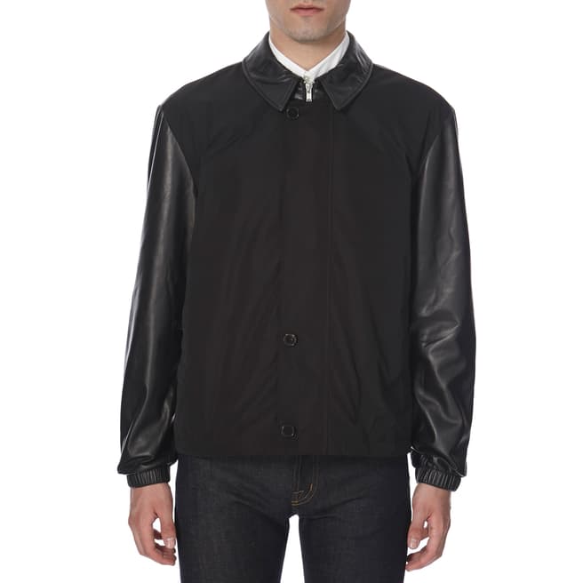 McQ by Alexander McQueen Men's Black Contrasting Leather Jacket