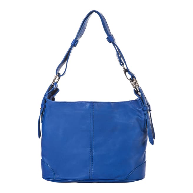 Giancarlo Bassi Electric Blue Leather Shoulder Bag