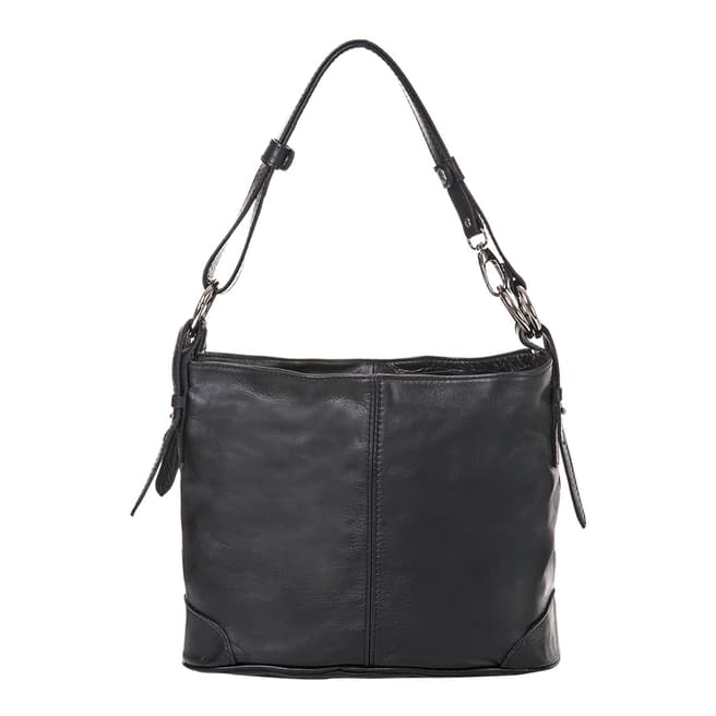 Giancarlo Bassi Black Leather Shoulder Bag