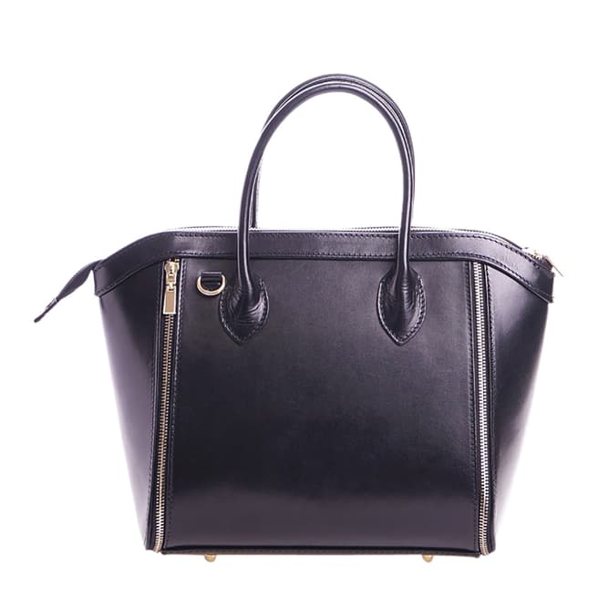 Pelletterie Lisa Black Leather Handbag