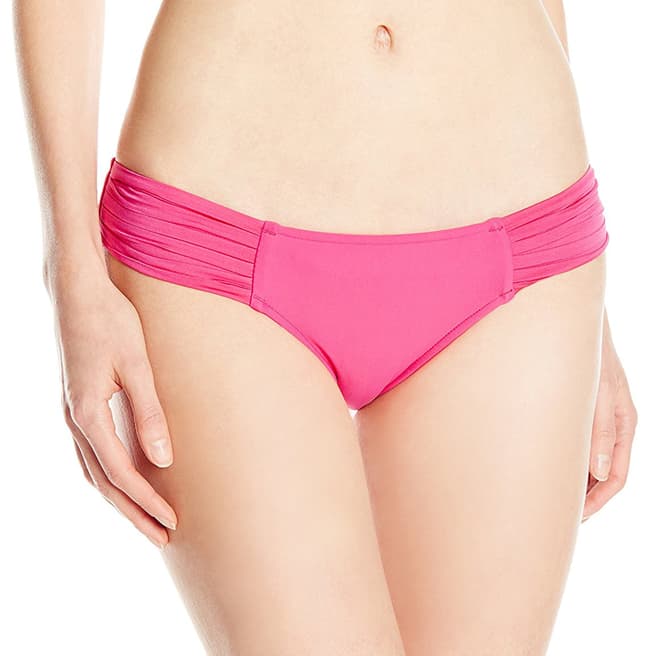Seafolly Pink Pleated Hipster Bikini Briefs