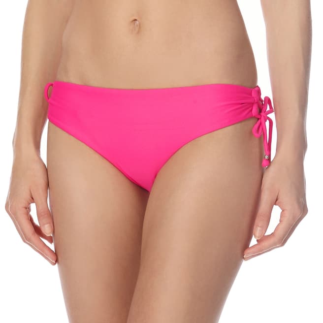 Seafolly Pink Lace Up Hipster Bikini Briefs