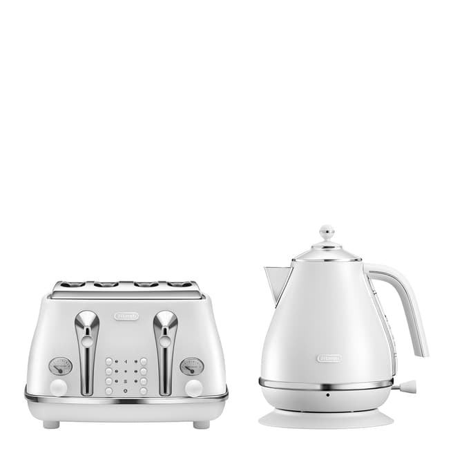 De'Longhi White Delonghi Icona Elements Kettle And Toaster Set