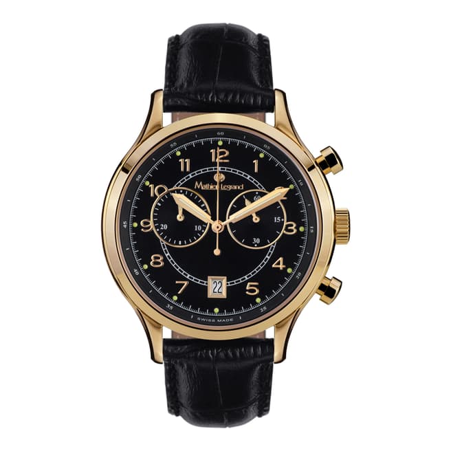 Mathieu Legrand Men's Black/Gold Orbite Polaire Watch