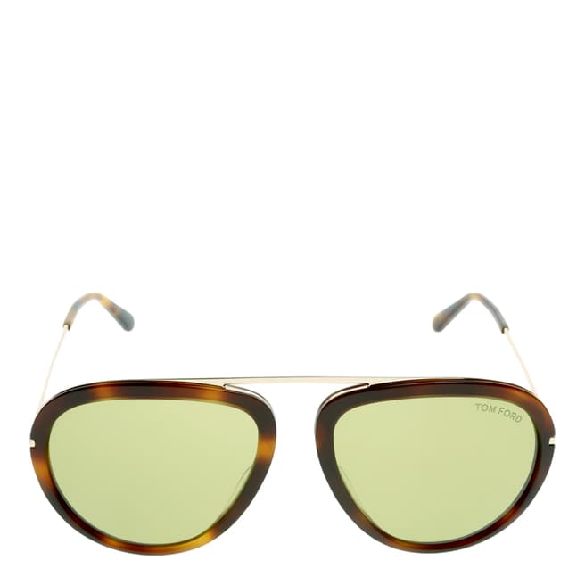 Tom Ford Women's Brown/Green Sunglasses 57mm